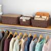 Whitmor Large Snack Baskets for Organizing, 13x15x5 Inch Woven Baskets for Storage Shelves Home, Pantry Baskets Organization and Storage, Red.(Lattte)