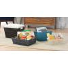 Whitmor Large Snack Baskets for Organizing, 13x15x5 Inch Woven Baskets for Storage Shelves Home, Pantry Baskets Organization and Storage, Red.(Lattte)