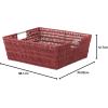 Whitmor Large Snack Baskets for Organizing, 13x15x5 Inch Woven Baskets for Storage Shelves Home, Pantry Baskets Organization and Storage, Red.(Red)