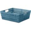 Whitmor Large Snack Baskets for Organizing, 13x15x5 Inch Woven Baskets for Storage Shelves Home, Pantry Baskets Organization and Storage, Red.(Blue)
