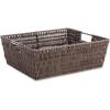 Whitmor Large Snack Baskets for Organizing, 13x15x5 Inch Woven Baskets for Storage Shelves Home, Pantry Baskets Organization and Storage, Red.(Brown)