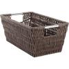 Whitmor Large Snack Baskets for Organizing, 13x15x5 Inch Woven Baskets for Storage Shelves Home, Pantry Baskets Organization and Storage, Red.(Java)