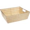 Whitmor Large Snack Baskets for Organizing, 13x15x5 Inch Woven Baskets for Storage Shelves Home, Pantry Baskets Organization and Storage, Red.(Latte)