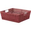 Whitmor Large Snack Baskets for Organizing, 13x15x5 Inch Woven Baskets for Storage Shelves Home, Pantry Baskets Organization and Storage, Red.(Red)