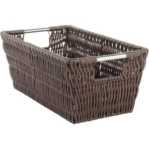 Whitmor Large Snack Baskets for Organizing, 13x15x5 Inch Woven Baskets for Storage Shelves Home, Pantry Baskets Organization and Storage, Red.(Java)