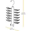 Whitmor Swivel Tie Hanger with Belt Loops Chrome / Black(Chrome/Ebony)