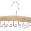 Whitmor Swivel Tie Hanger with Belt Loops Chrome / Black(Natural)