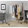 Whitmor Adjustable Rolling Garment Rack Collapsible Chrome