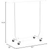 Whitmor Adjustable Rolling Garment Rack Collapsible Chrome
