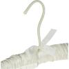 Whitmor Satin Padded Hangers Bone, Small, Set of 4(White)