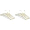 Whitmor Satin Padded Hangers Bone, Small, Set of 4(Bone)