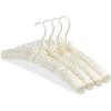 Whitmor Satin Padded Hangers Bone, Small, Set of 4(White)