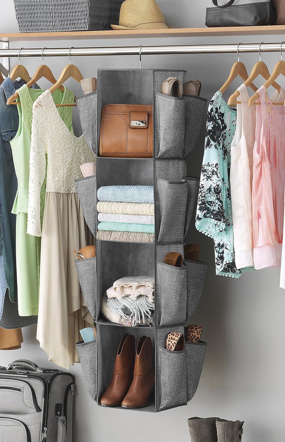 imageWhitmor Rotating Crosshatch Gray Closet Organizer 10 x 15 x 48 inchesGrey