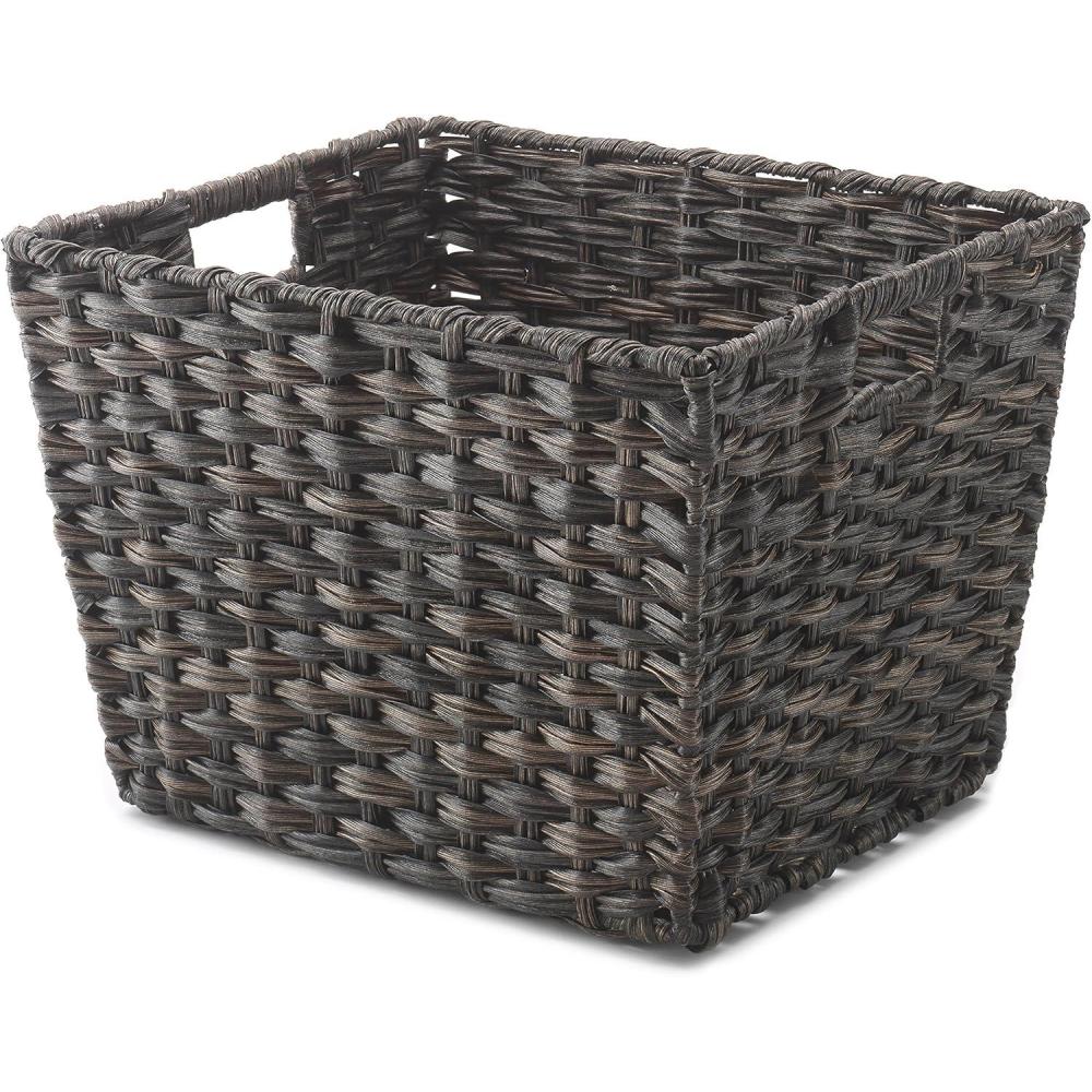 imageWhitmor Driftwood Brown Split Rattique ToteBrown