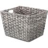 Whitmor Driftwood Brown Split Rattique Tote(Gray)