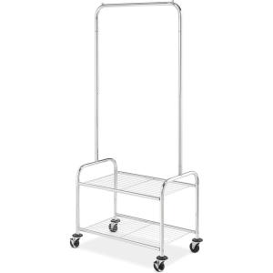 Whitmor Commercial Laundry Butler with Wire Shelf – Chrome