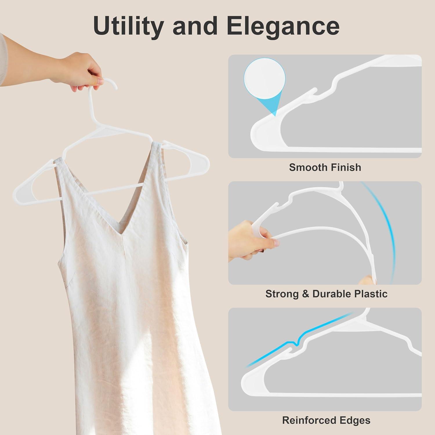 imageWhitmor Slim Sure Grip Hangers S10Paloma GrayWhite