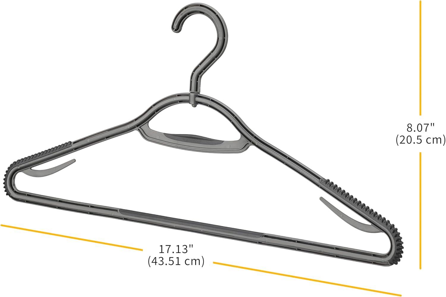 imageWhitmor Slim Sure Grip Hangers S10Paloma GrayWhite and Gray