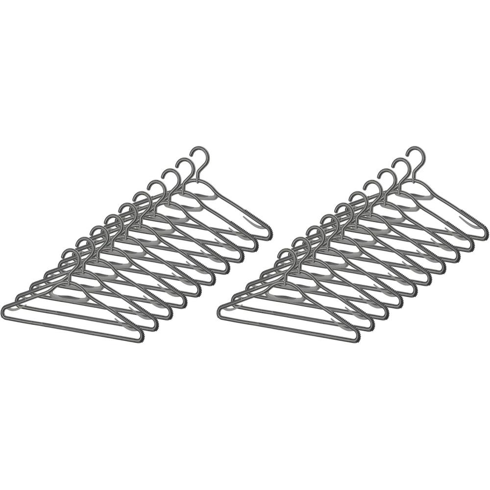 imageWhitmor Slim Sure Grip Hangers S10Paloma GrayWhite and Gray