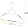Whitmor Slim Sure Grip Hangers S/10-Paloma Gray(White & Blue)