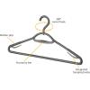 Whitmor Slim Sure Grip Hangers S/10-Paloma Gray(White and Gray)