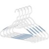 Whitmor Slim Sure Grip Hangers S/10-Paloma Gray(White & Blue)