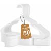 Whitmor Slim Sure Grip Hangers S/10-Paloma Gray(White)