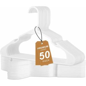 Whitmor Slim Sure Grip Hangers S/10-Paloma Gray(White)