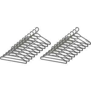 Whitmor Slim Sure Grip Hangers S/10-Paloma Gray(White and Gray)