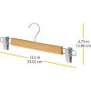Whitmor GRADE A Natural Wood Skirt Hangers (Set of 5)(Brown)
