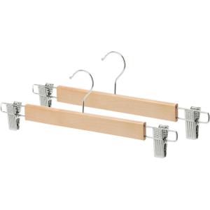 Whitmor GRADE A Natural Wood Skirt Hangers (Set of 5)(Beige)