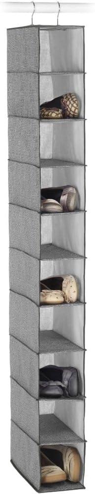 imageWhitmor Hanging Shoe Shelves 10 Section White10 Shelves Gray
