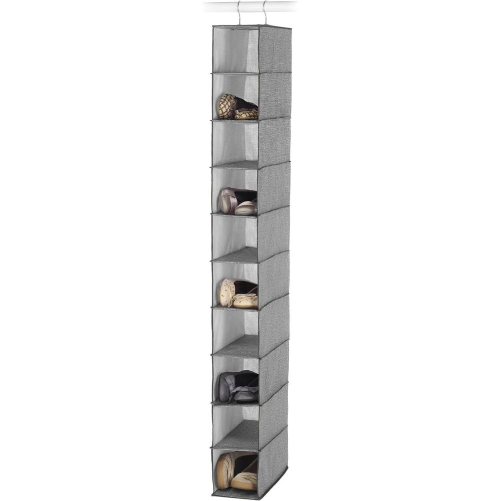 imageWhitmor Hanging Shoe Shelves 10 Section White10 Shelves Gray