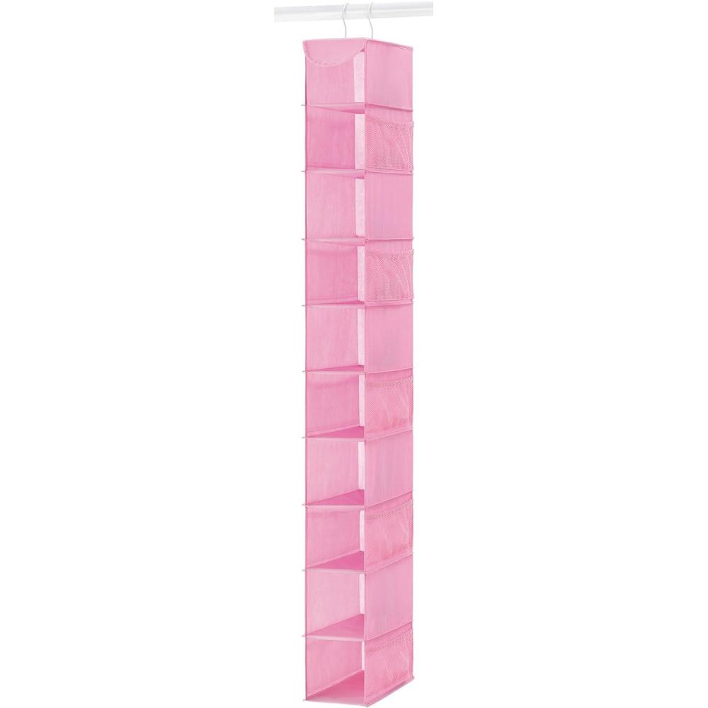 imageWhitmor Hanging Shoe Shelves 10 Section White10 Shelves Pink