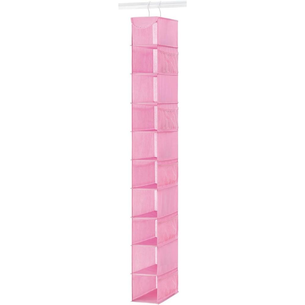 imageWhitmor Hanging Shoe Shelves 10 Section White10 Shelves Pink Pack of 6