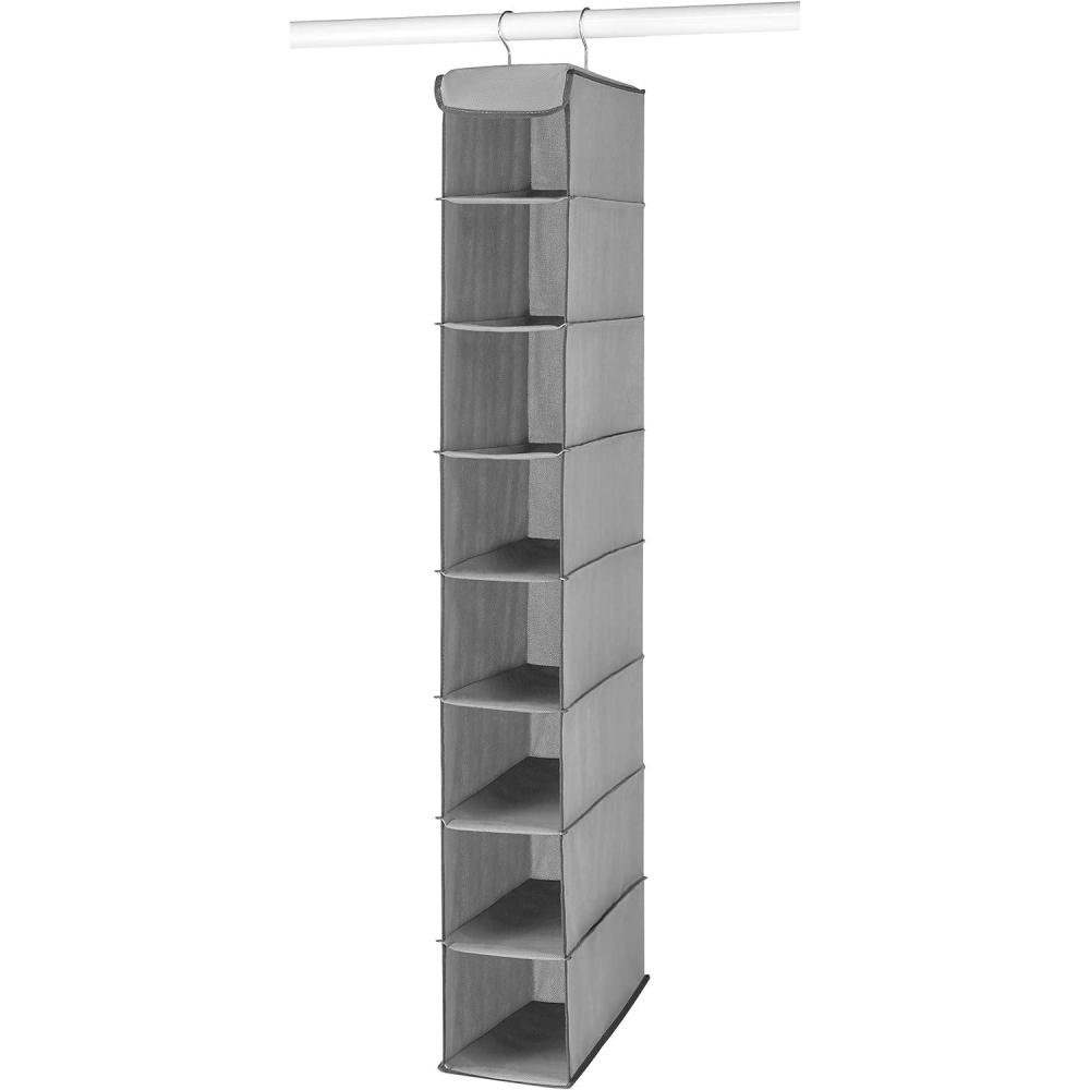 imageWhitmor Hanging Shoe Shelves 10 Section White8 Shelves Gray