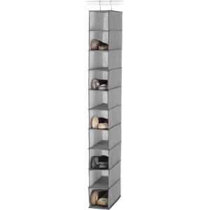 Whitmor Hanging Shoe Shelves 10 Section White(10 Shelves  Gray)