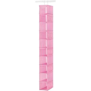Whitmor Hanging Shoe Shelves 10 Section White(10 Shelves  Pink (Pack of 6))