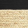Whitmor Large Braided Tote, Black & Tan(Large)