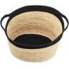 Whitmor Large Braided Tote, Black & Tan(Large)