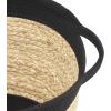 Whitmor Large Braided Tote, Black & Tan(Medium)