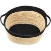 Whitmor Large Braided Tote, Black & Tan(Medium)