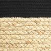 Whitmor Large Braided Tote, Black & Tan(Medium)