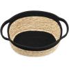 Whitmor Large Braided Tote, Black & Tan(Small)