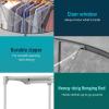 Wardrobe Clothes Storage Organizer Closet with Hanging Rack – Extra Wide – Grey Color – No-Tool Assembly – Extra Strong and Durable – 60″ L x 19.5″ W x 64″(Grey)