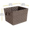 Whitmor Woven Strap Storage Tote Java Brown 13 by 15 by 10″(Brown)