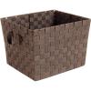 Whitmor Woven Strap Storage Tote Java Brown 13 by 15 by 10″(Brown)