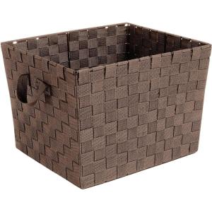 Whitmor Woven Strap Storage Tote Java Brown 13 by 15 by 10″(Brown)