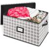 Whitmor Christmas Light Box Organizer Red with Green Trim(Plaid)