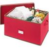 Whitmor Christmas Light Box Organizer Red with Green Trim(Red)